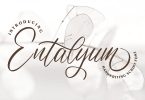 Entalyum | Handwriting Script Font
