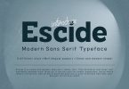 Escide - Modern Sans Serif Typeface Font