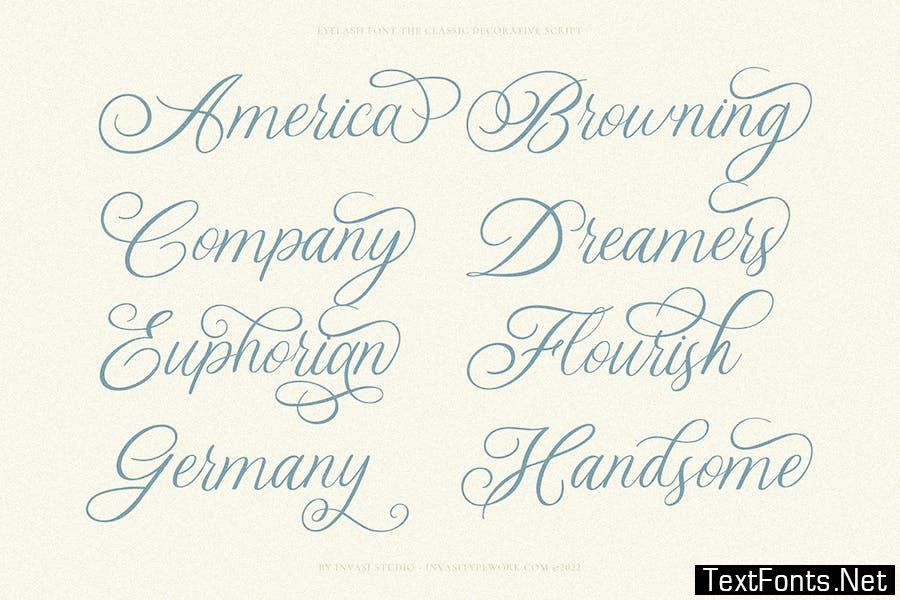 Eyelash - Decorative Script Font