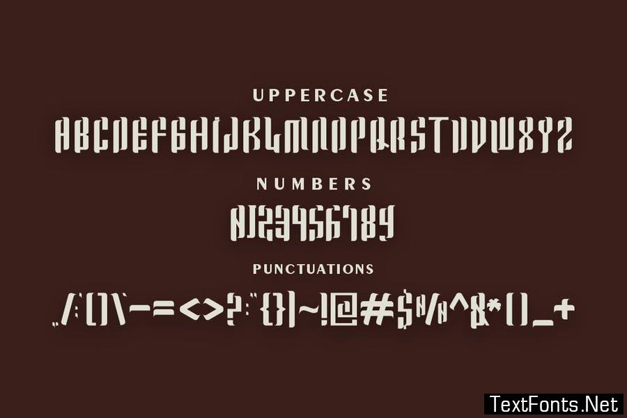 Geblengen font