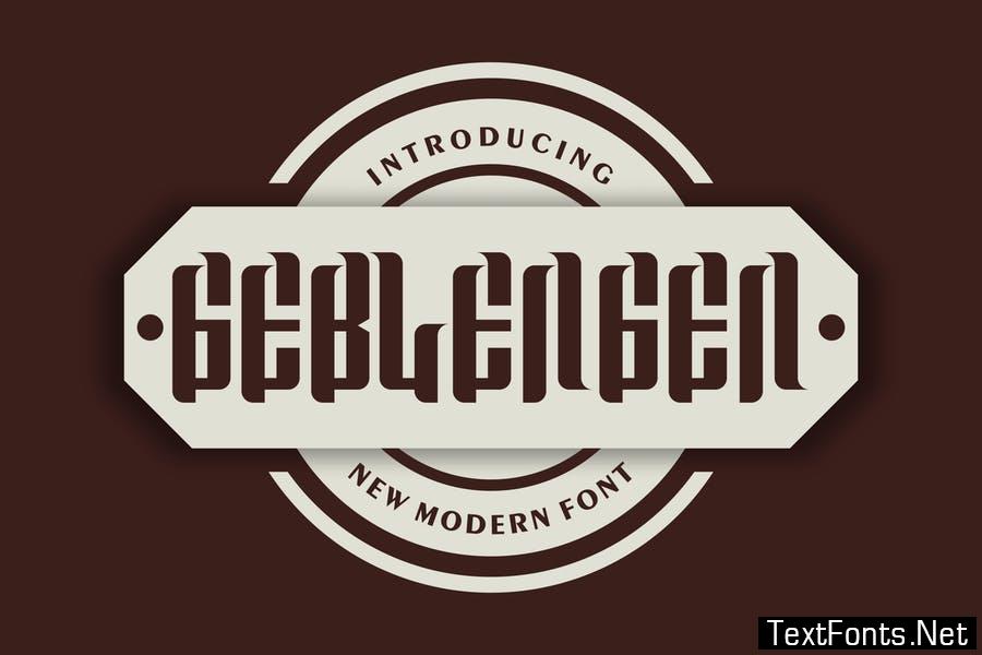 Geblengen font