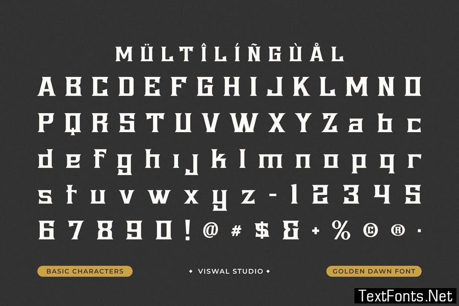 GoldenDawn - Vintage Font