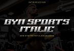 Gym Sports Italic Font