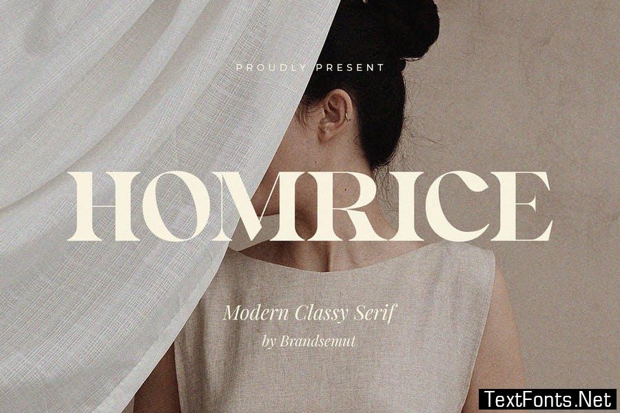 Homrice – Modern Classy Serif Font