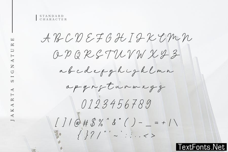 Jakarta Signature Script font - ALD