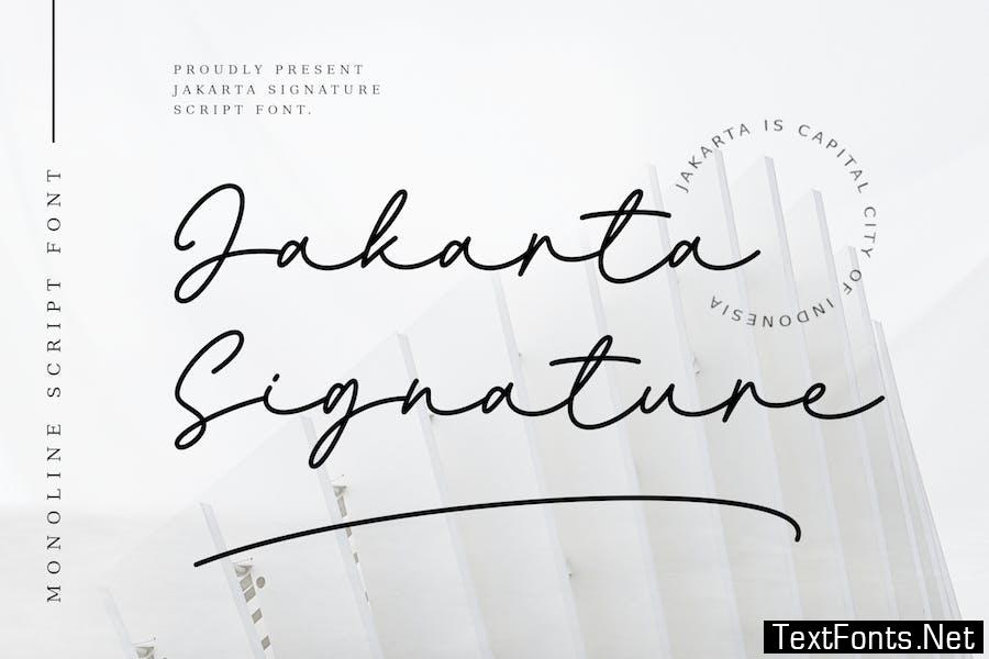 Jakarta Signature Script font - ALD