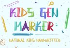 Kids Gen Marker - Natural Kids Handwritten Font