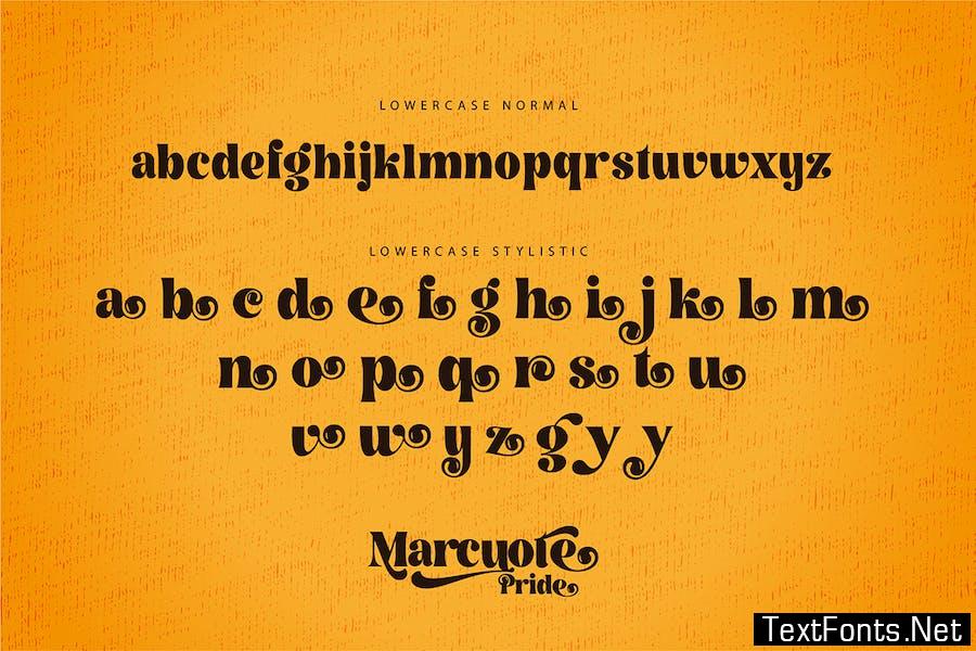 Marcuote Pride - Serif Vintage Typeface Font