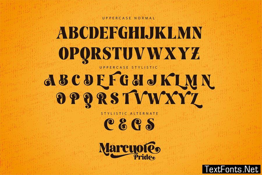 Marcuote Pride - Serif Vintage Typeface Font