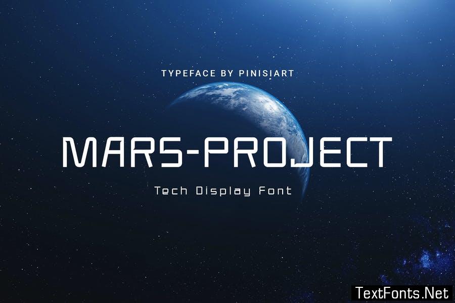 Mars Project - Techno Display Font