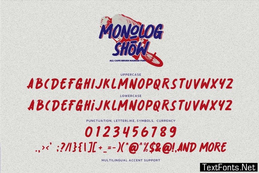 Monolog Show - All Caps Display Font