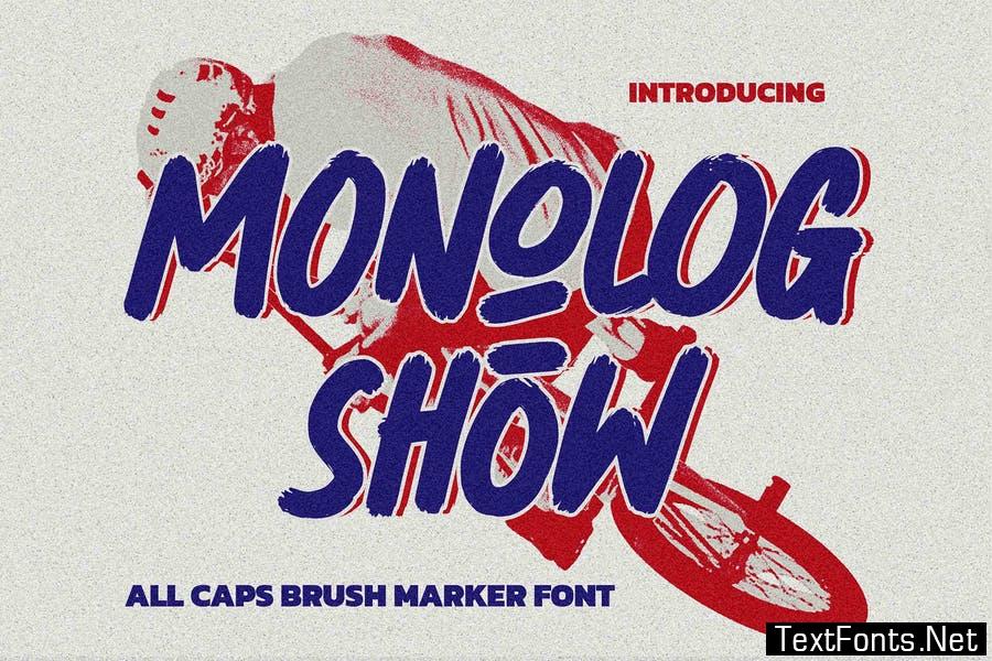 Monolog Show - All Caps Display Font
