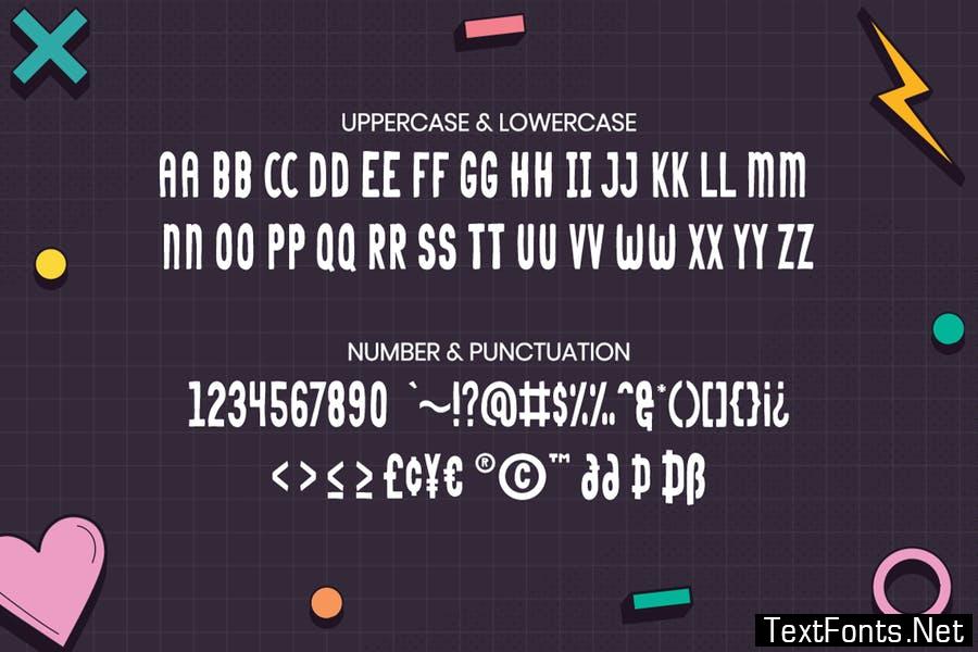 Orange Baroon - Stencil Font