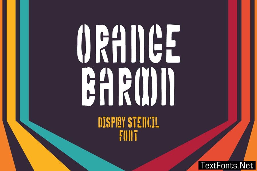 Orange Baroon - Stencil Font