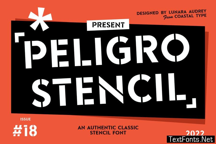 Peligro Stencil Font