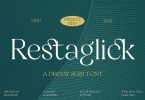 Restaglick - Elegant Ligatures Serif Font