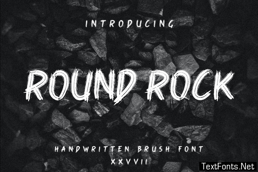 Round Rock Brush Font