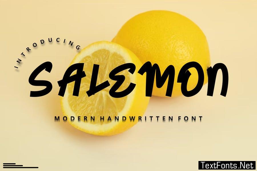 Salemon modern handwritten font