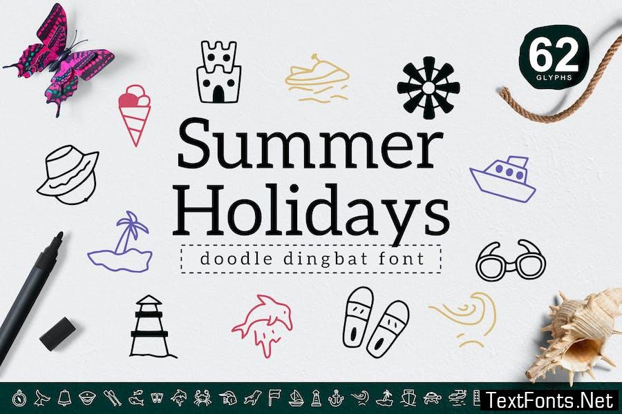 Summer Holidays Dingbat Font