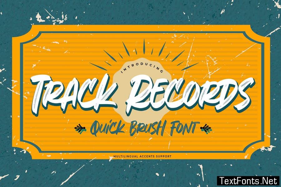 Track Records - Quick Brush Font