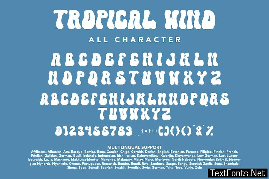 Tropical Wind - A Groovy Font Style