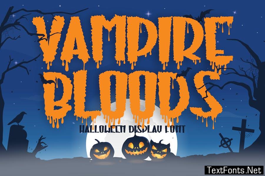 Vampire Bloods - Dripping Halloween Font