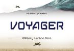 VOYAGER - Military Techno Display Font