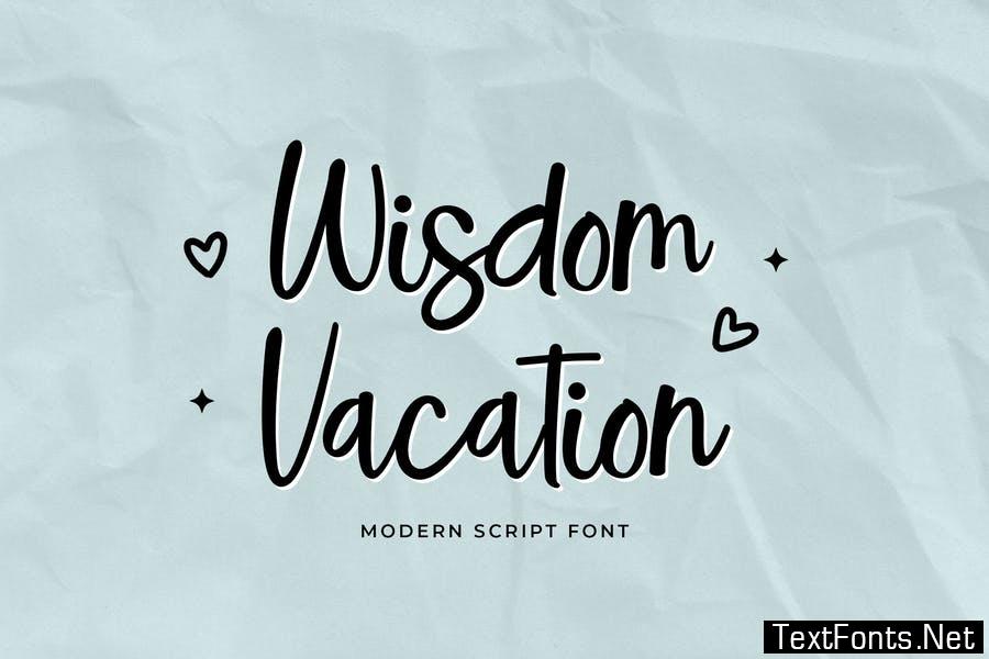 Wisdom Vacation Calligraphy Font