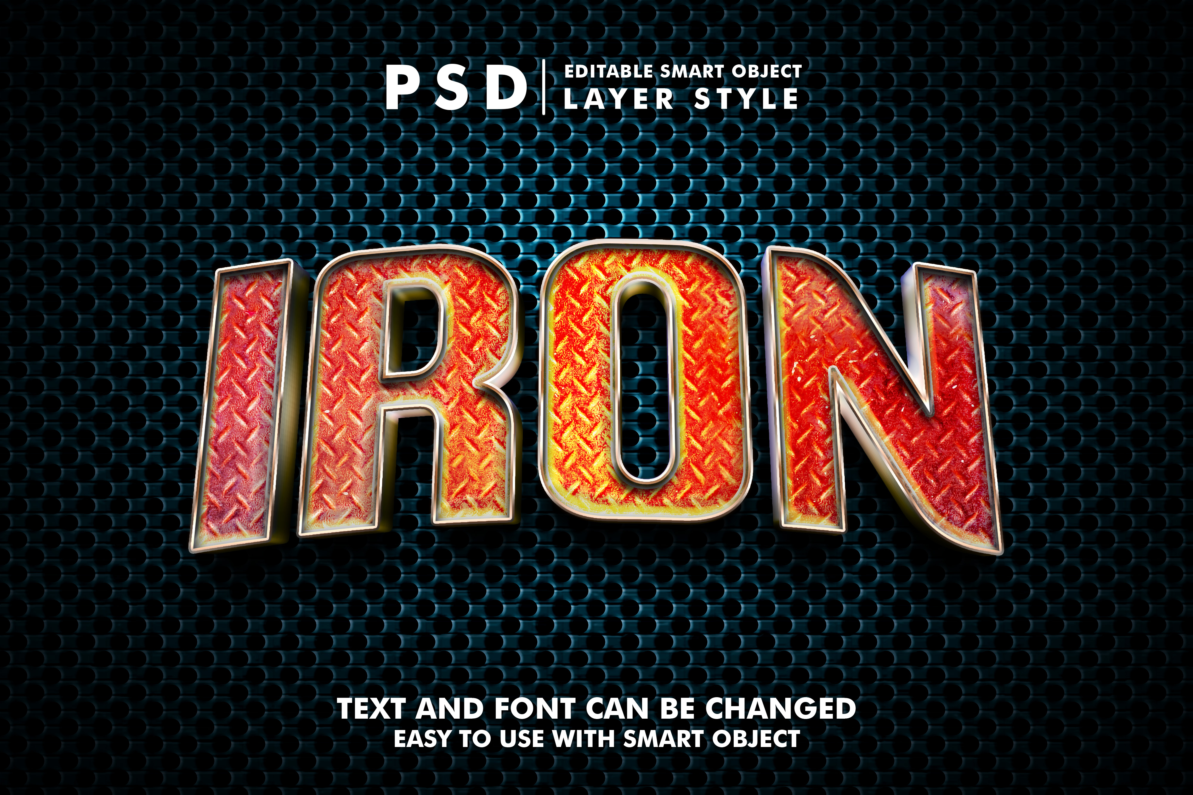 Iron 3D Realistic Text Effect 38991259