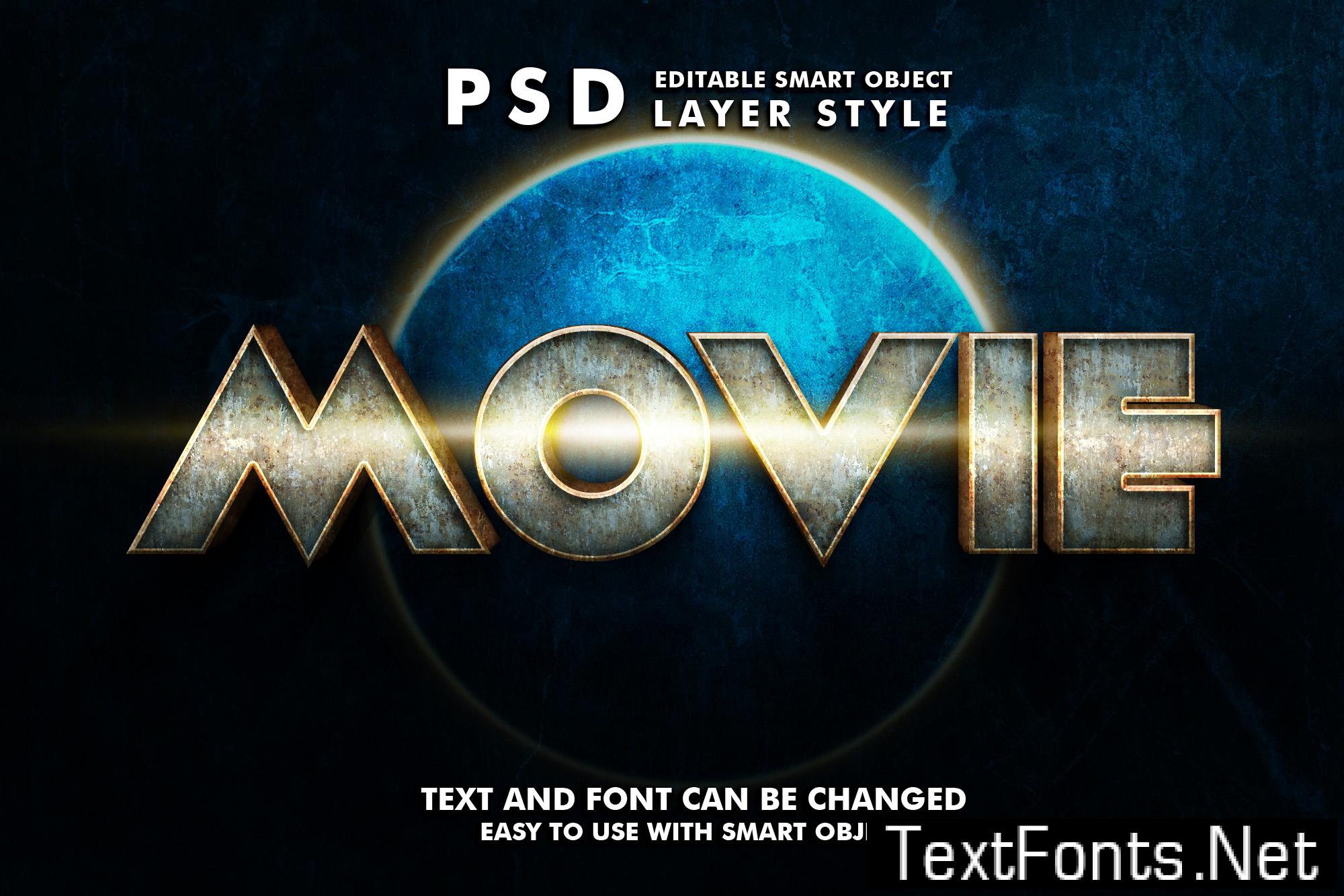 Movie 3d Realistic PSD Text Effect 39233032