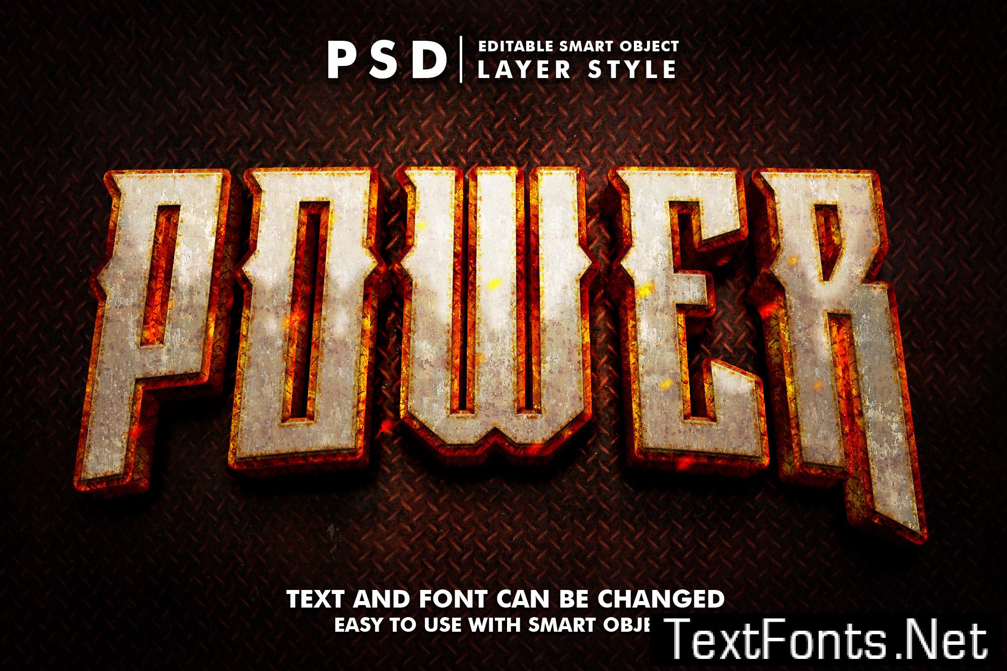 Power 3D Realistic PSD Text Effect 38997768