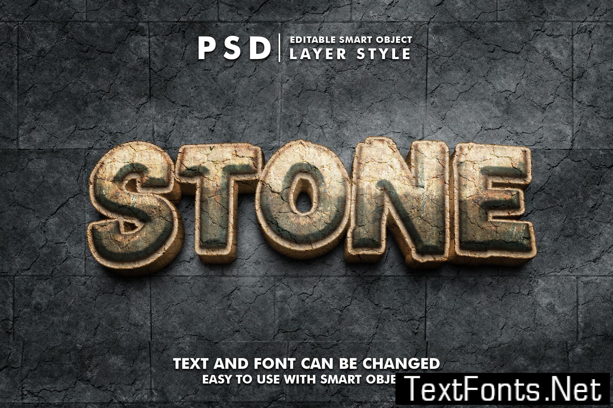 Rock 3D Realistic PSD Text Effect 39215505