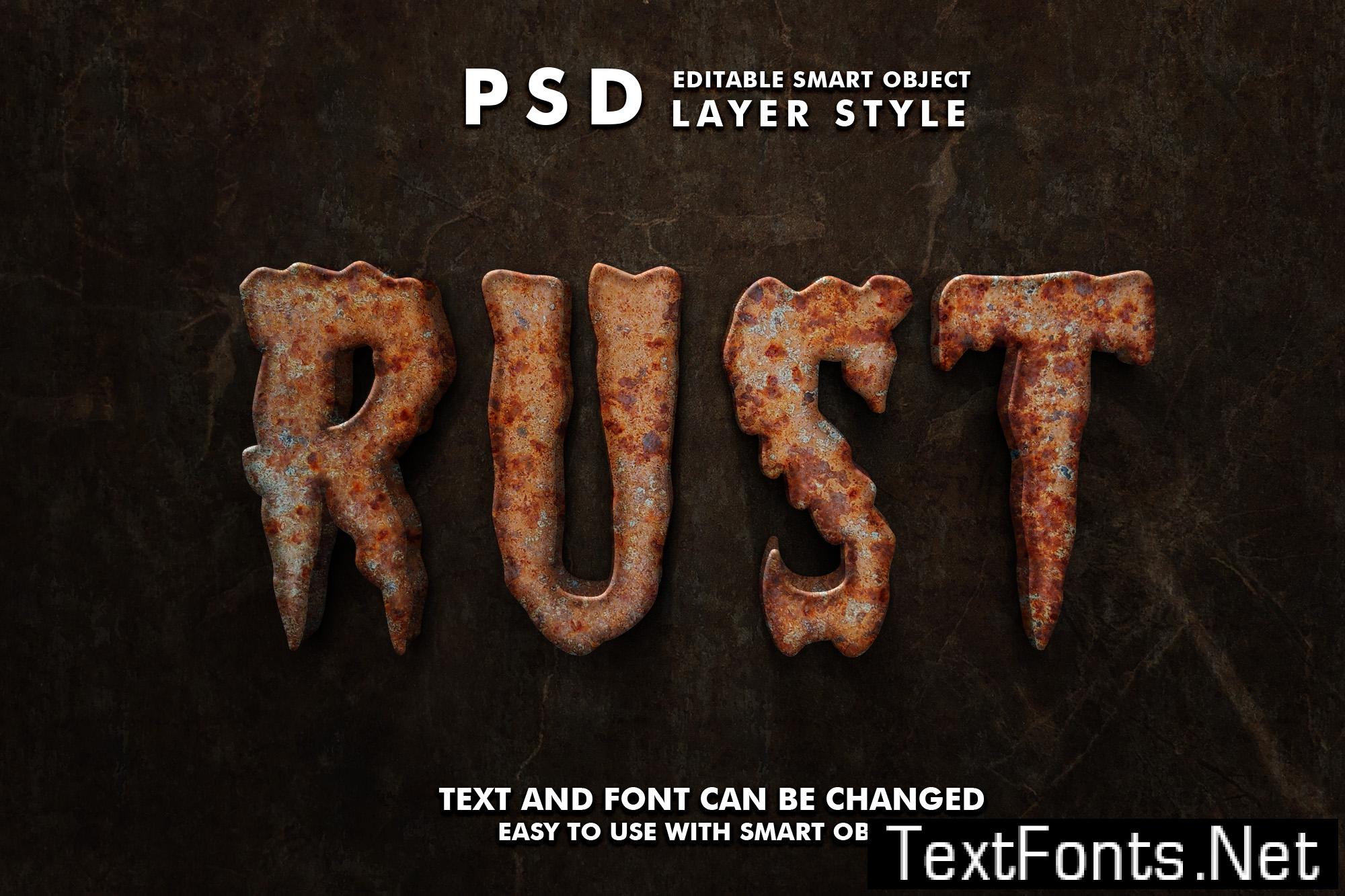 Rust 3D Realistic PSD Text Effect 39186690