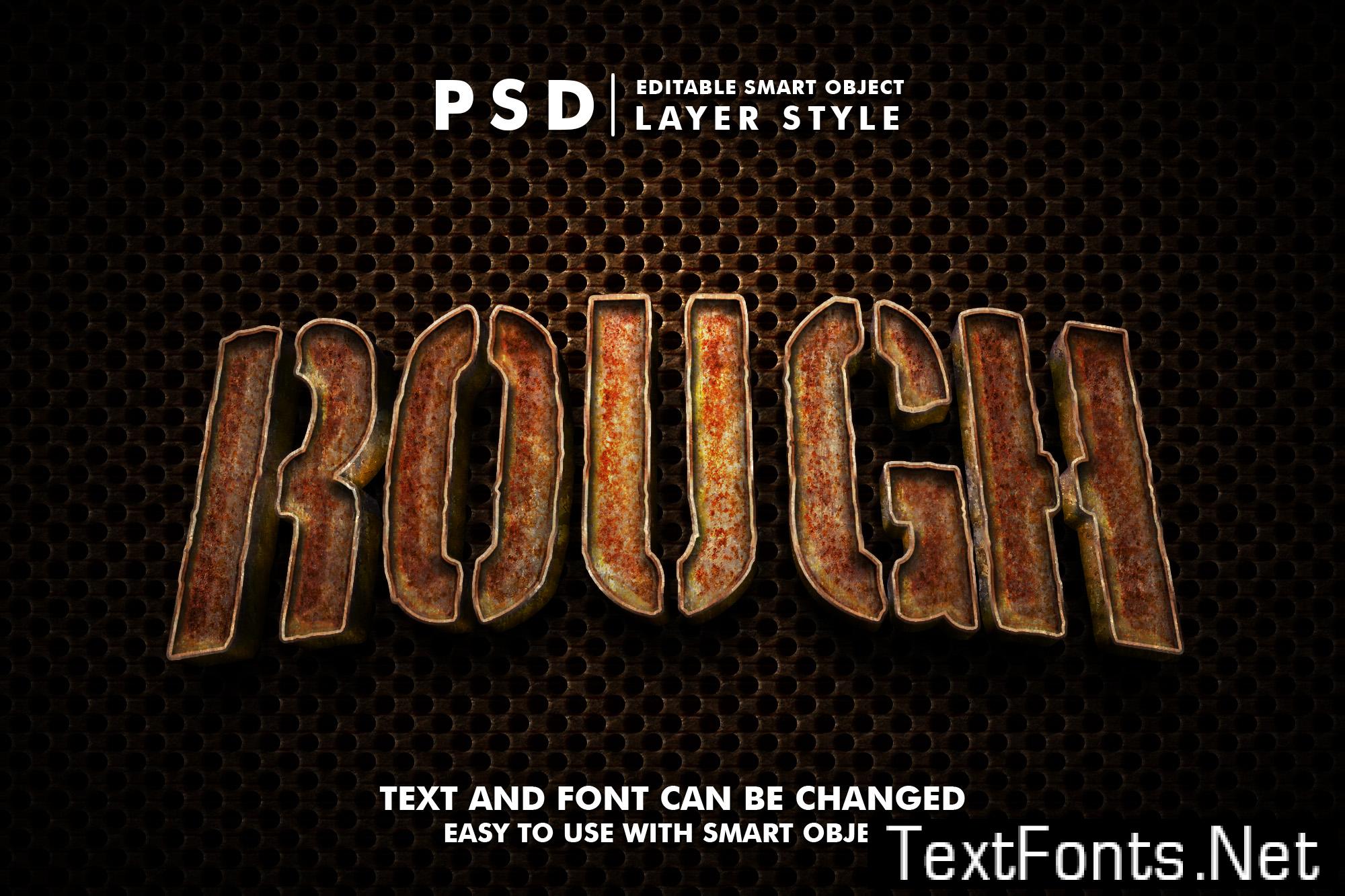 Rusty 3D Realistic PSD Text Effect 38997663