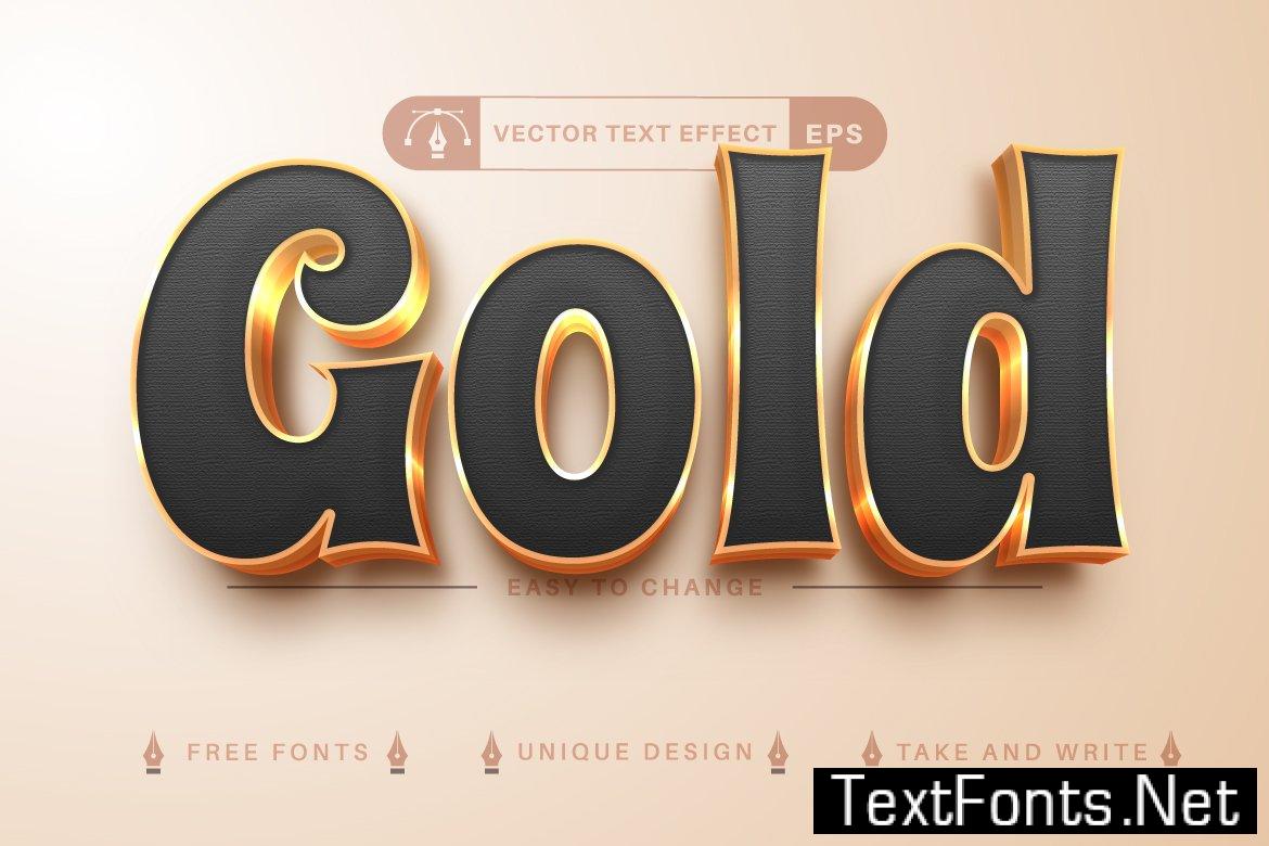 Set 10 Gold Editable Text Effects 7385662