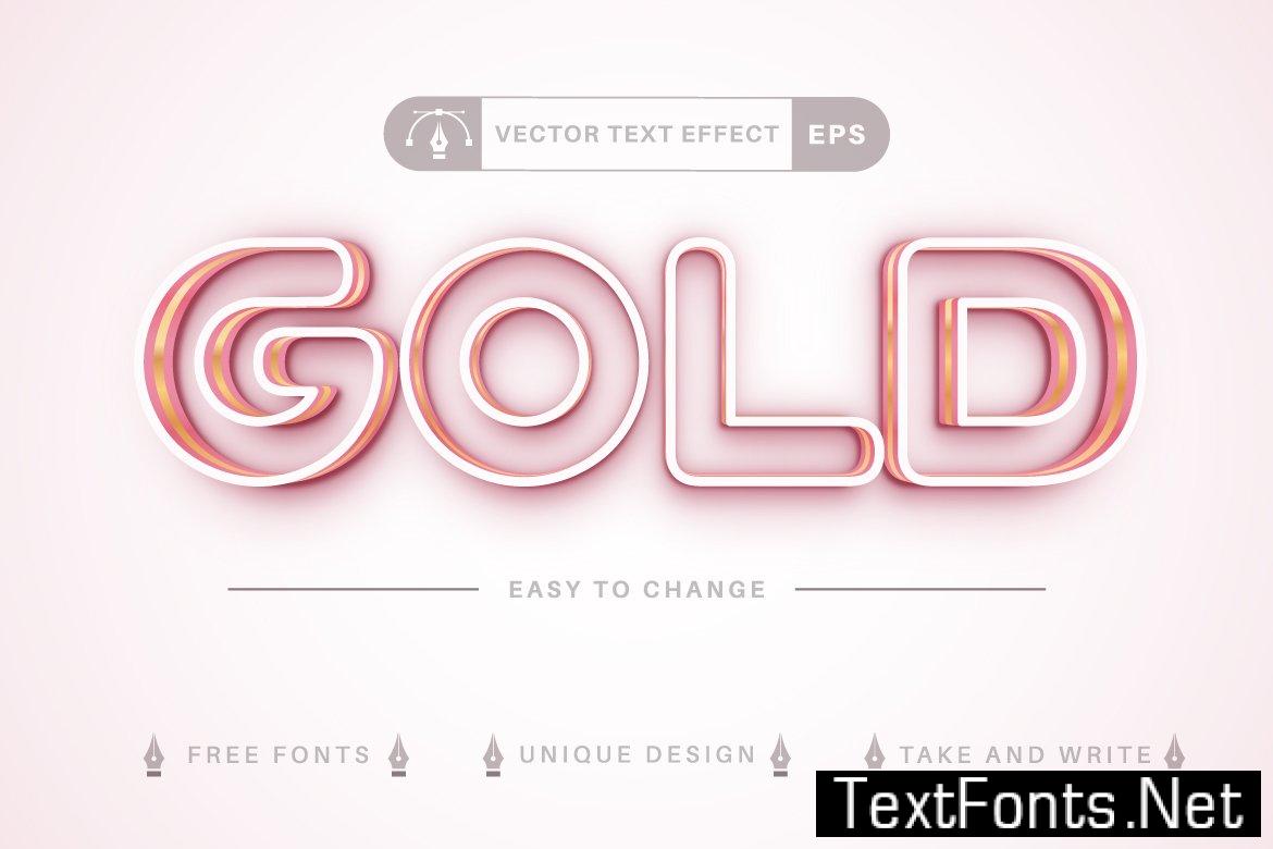 Set 10 Gold Editable Text Effects 7385662