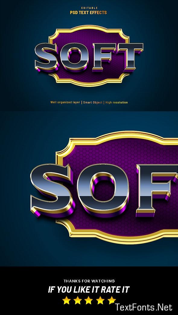 Soft Editable Text Effect 3D Style 38020326