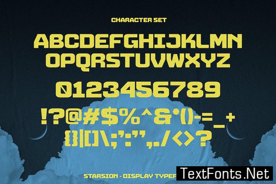 Starsion - Sporty Display Typeface Font