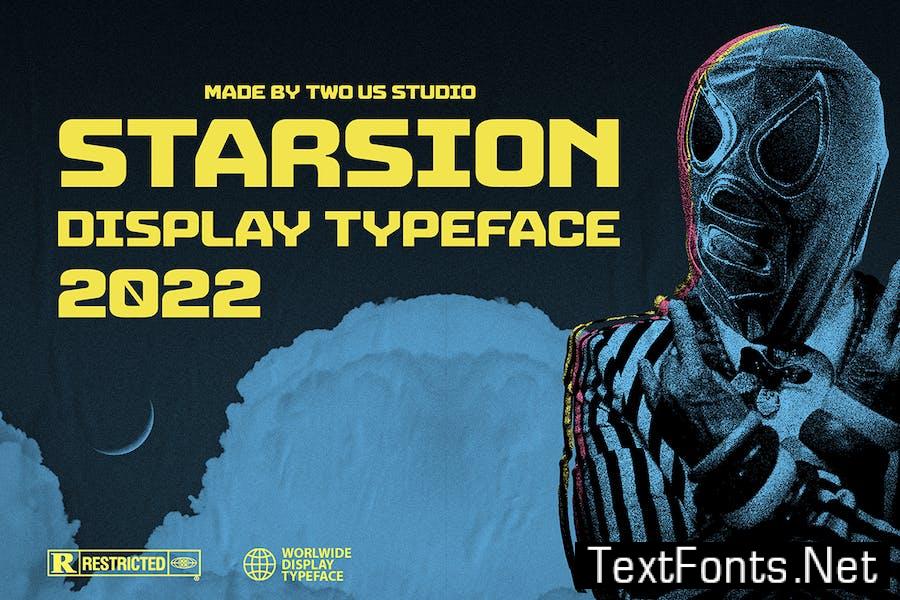 Starsion - Sporty Display Typeface Font