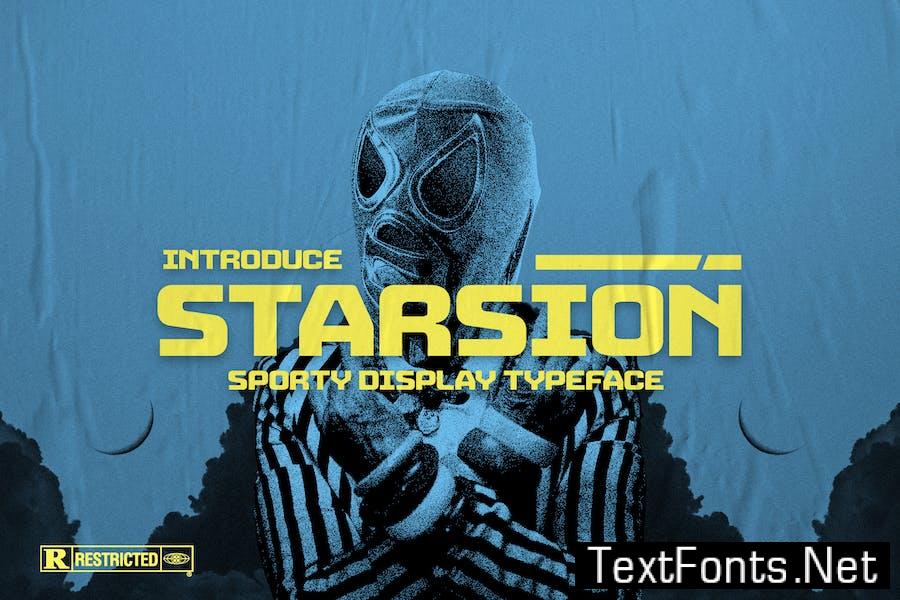 Starsion - Sporty Display Typeface Font