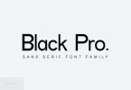 Black Pro Family Sans Serif Font
