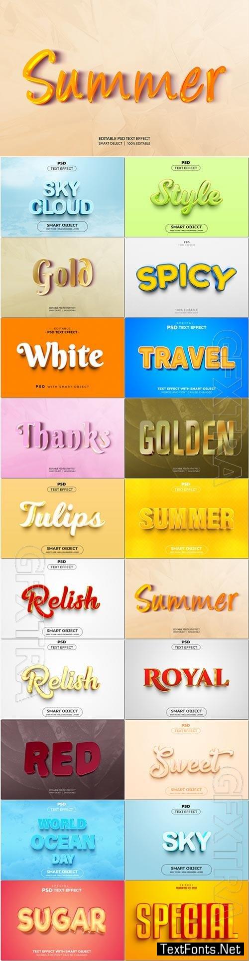 Download Premium Psd text effect set vol 612