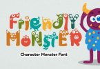 Friendly Monster - Character Monster Font