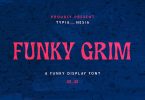 Funky Grim - Playful Pop Retro Horror Display Font