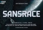 Sansrace - A Futuristic Typeface Font