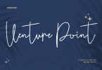 Venture Point Script Font