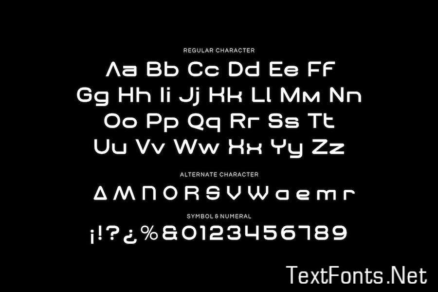 Nusar-Futuristic Display Font