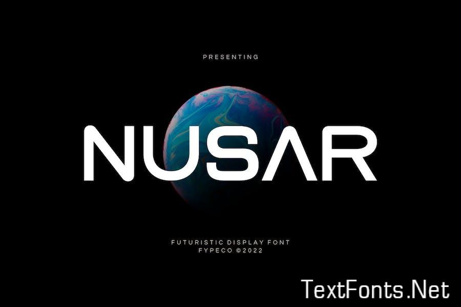 Nusar-Futuristic Display Font