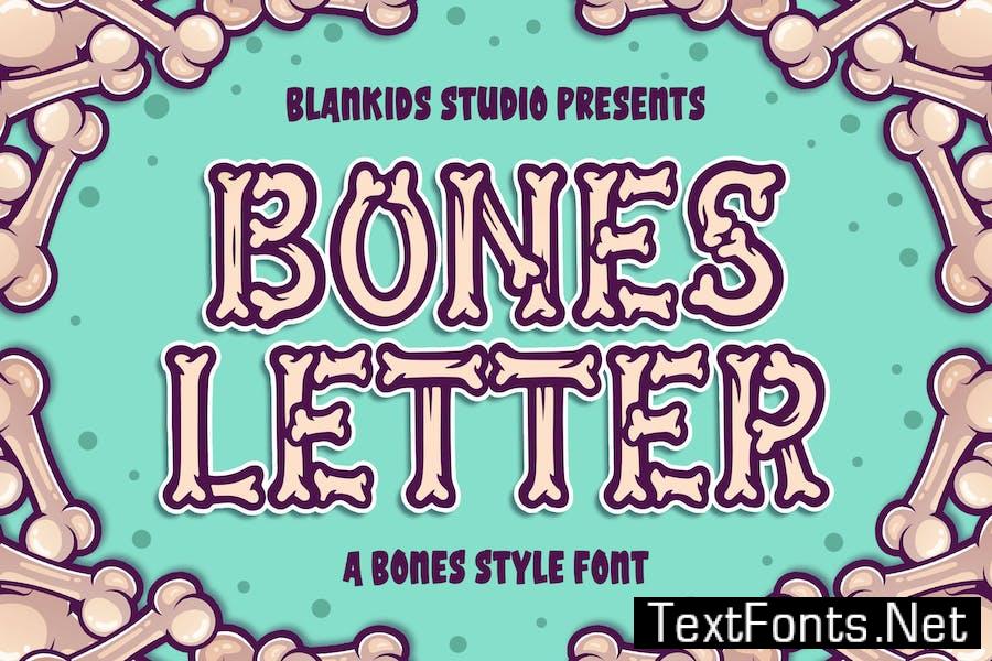 Bones Letter a Bones Style Font