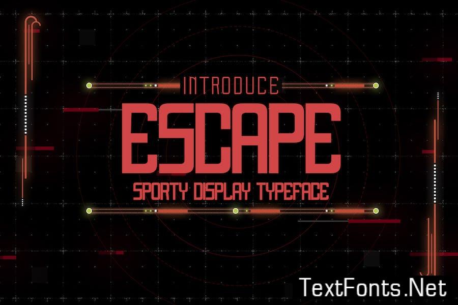 Escape - Sporty Display Typeface Font